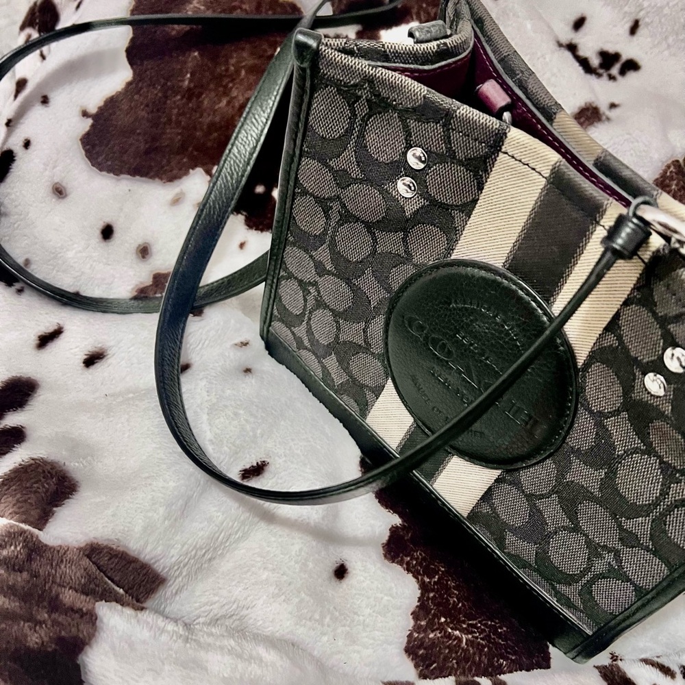 Coach Black and Cream Crossbody Bag